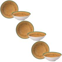 Conjunto de 6 Bowls Mamão de Cerâmica 300ml - Alleanza Conjunto de 6 Bowls Mamão de Cerâmica 300ml - Alleanza