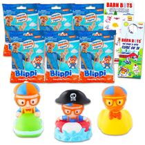 Conjunto de 6 Brinquedos de Banho Blippi + Adesivos