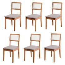 Conjunto de 6 Cadeiras de Jantar Santiago em Tecido Boucle Conjunto de 6 Cadeiras de Jantar Santiago em Tecido Boucle