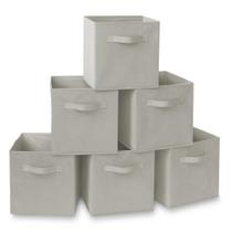 Conjunto de 6 caixas de armazenamento Casafield em tecido dobrável Cube Grey