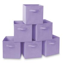 Conjunto de 6 caixas de armazenamento Casafield em tecido dobrável Cube Lavender
