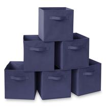 Conjunto de 6 caixas de armazenamento Casafield em tecido dobrável Cube Navy