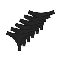 Conjunto De 6 Calcinhas De Algodão Com Cintura Baixa Para Mulheres, Intimates Macios S-XL, G-String Conjunto De 6 Calcinhas De Algodão Com Cintura Baixa Para Mulheres, Intimates Macios S-XL, G-String