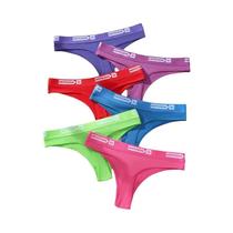 Conjunto De 6 Calcinhas De Algodão Sexy De Cintura Baixa Para Mulheres, G-String Respirável,