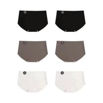Conjunto De 6 Calcinhas De Seda Sem Costura Para Mulheres, Ultrafinas, Elásticas, Respiráveis E