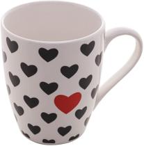 Conjunto de 6 Canecas de Porcelana Heart With Love 350ml