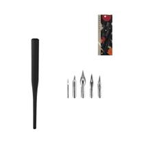 Conjunto De 6 Canetas Dip SeamiArt Com 5 Pontas E 1 Suporte Para Artistas, Anime, Quadrinhos E Conjunto De 6 Canetas Dip SeamiArt Com 5 Pontas E 1 Suporte Para Artistas, Anime, Quadrinhos E