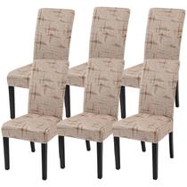 Conjunto de 6 capas para cadeiras de sala de jantar Search I Brown Texture Conjunto de 6 capas para cadeiras de sala de jantar Search I Brown Texture