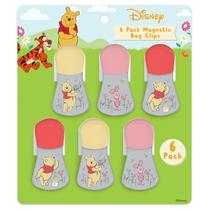 Conjunto de 6 clipes magnéticos de Mickey Minnie Pooh da Disney