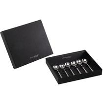 Conjunto de 6 Colheres Café Chá Moka Prata Non Solo Bugatti