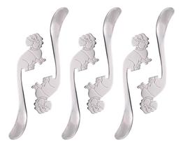 Conjunto de 6 Colherzinhas L'hermitage Linha Piccolo Em Aço Inox com Detalhes Dogs