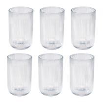 Conjunto de 6 Copos Altos com Listras 450 ml Mor Conjunto de 6 Copos Altos com Listras 450 ml Mor
