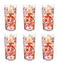 Conjunto de 6 Copos de Cristal Long Drink 450 Ml Ginga Floral Conjunto de 6 Copos de Cristal Long Drink 450 Ml Ginga Floral