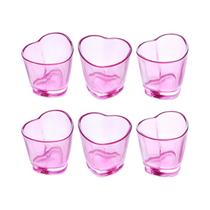 Conjunto De 6 Copos De Shot Em Forma De Coração 1.5oz Copos Mini Transparentes Super Fofos