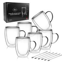 Conjunto de 6 Copos de Vidro Duplo LIBWYS 350ml Conjunto de 6 Copos de Vidro Duplo LIBWYS 350ml
