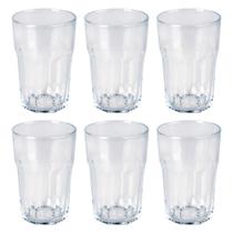 Conjunto de 6 Copos de Vidro Retrô 450 ml Conjunto de 6 Copos de Vidro Retrô 450 ml