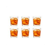 Conjunto de 6 copos de whisky de vidro quadrado 190ML transparente Conjunto de 6 copos de whisky de vidro quadrado 190ML transparente