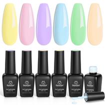 Conjunto de 6 cores para besouros de esmalte Gel Pastel Macaron Conjunto de 6 cores para besouros de esmalte Gel Pastel Macaron