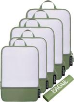 Conjunto de 6 Cubos de Compressão BAGAIL para Viagem - Organizadores de Malas Verdes Conjunto de 6 Cubos de Compressão BAGAIL para Viagem - Organizadores de Malas Verdes