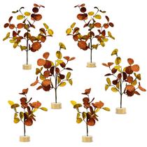 Conjunto de 6 em cascata de árvores de eucalipto de mesa de outono