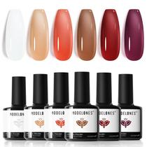 Conjunto de 6 Esmaltes em Gel Jelly - Cores Vibrantes e Modernas