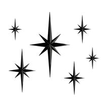 Conjunto de 6 estrelas 3D modernas de escultura de parede Stylor Mid Century Conjunto de 6 estrelas 3D modernas de escultura de parede Stylor Mid Century