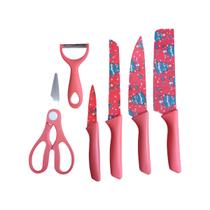 Conjunto de 6 facas natalinas florarte