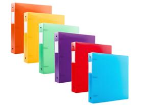 Conjunto de 6 Fichários com Argolas Foscas Filexec 1" em Cores Vibrantes Conjunto de 6 Fichários com Argolas Foscas Filexec 1" em Cores Vibrantes