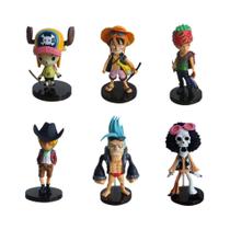 Conjunto De 6 Figuras De Ação De Anime One Piece Em PVC, Luffy, Nami, Zoro, Bonecos Fofos.
