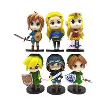 Conjunto de 6 Figuras de Ação PVC do Link de The Legend of Zelda, 10cm