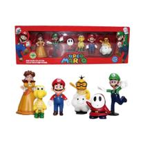 Conjunto de 6 Figuras de Ação Super Mario Bros (4-7cm) - Luigi, Yoshi, Donkey Kong e mais