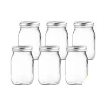 Conjunto De 6 Frascos De Vidro Mason De Boca Regular De 16oz Com Abridor De Borracha, Frascos De Conjunto De 6 Frascos De Vidro Mason De Boca Regular De 16oz Com Abridor De Borracha, Frascos De