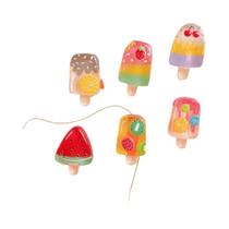 Conjunto De 6 Ímãs De Geladeira Com Desenhos De Sorvete De Morango E Melancia, Sem Fita Dupla Face.