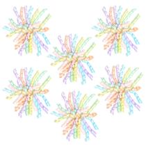 Conjunto de 6 laços de presente de cetim encaracolado em tons pastel LIZLOVESS de 6"