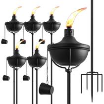 Conjunto de 6 lanternas de metal para exteriores ZSPENG, ajustáveis de 143 cm