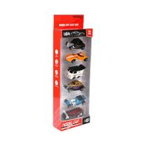Conjunto De 6 Mini Carros De Metal Fundido Estilo Retrô Modificado Para Meninos, Modelo Deslizante