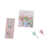 Conjunto De 6 Mini Distintivos Vintage De Trevo De Quatro Folhas De 25mm Para Scrapbooking E