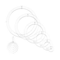 Conjunto De 6 Moldes De Acrílico Para Quilting Em Círculo, Com Diâmetros De 1 a 6 Polegadas, Anéis