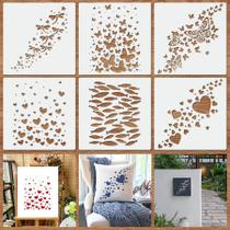 Conjunto De 6 Moldes De Estêncil Grandes De 11,8x11,8 Polegadas Para Pintura DIY, Decoração De