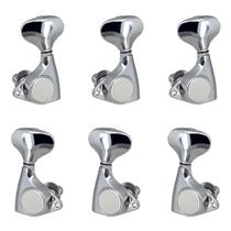 Conjunto De 6 Peças De Chaves De Afinação Para Guitarra Ukulele Elétrica Folk Acústica Instalação