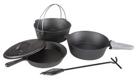 Conjunto de 6 peças de ferro fundido pré-temperado Cook Set Stansport