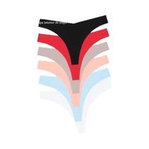 Conjunto De 6 Peças De Lingerie G-String Em Seda De Gelo Sem Costura Para Mulheres, Confortável E Conjunto De 6 Peças De Lingerie G-String Em Seda De Gelo Sem Costura Para Mulheres, Confortável E