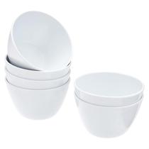 Conjunto de 6 peças de melamina redonda Bowl Amazon Basics 240 ml branca