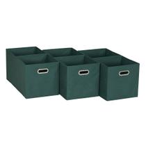 Conjunto de 6 peças Storage Cube Bins Household Essentials verde