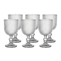 Conjunto de 6 Peças Taça Reluz Vidro 360ml Haus