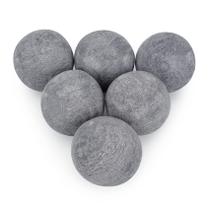 Conjunto de 6 pedras de fogo redondas Stanbroil de 13 cm, bolas de cerâmica, cinza Conjunto de 6 pedras de fogo redondas Stanbroil de 13 cm, bolas de cerâmica, cinza
