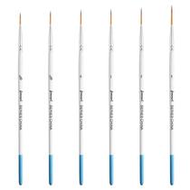Conjunto De 6 Pincéis De Pintura Artística De Ponta Fina Extra Longos Para Acrílico, Óleo, Aquarela, Conjunto De 6 Pincéis De Pintura Artística De Ponta Fina Extra Longos Para Acrílico, Óleo, Aquarela,