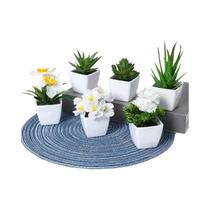 Conjunto De 6 Plantas Artificiais Pequenas Para Bonsai, Artesanato DIY, Decoração Para Mesa E Conjunto De 6 Plantas Artificiais Pequenas Para Bonsai, Artesanato DIY, Decoração Para Mesa E