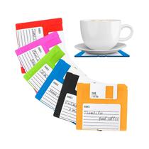 Conjunto De 6 Porta-Copos De Silicone Antiderrapantes Em Formato De Disco Flexível Para Mesa De Café