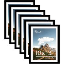 Conjunto de 6 porta-retratos PEALSN 10x13 pretos para parede/mesa Conjunto de 6 porta-retratos PEALSN 10x13 pretos para parede/mesa